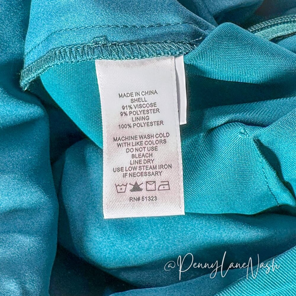 NWT 1.State Sleeveless Twill V Neck Wrap Jumpsuit Teal Size 2 - Picture 6 of 15